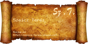Szeicz Teréz névjegykártya